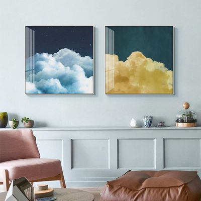 Set of 3 wall art Cloud painting sky paintings on canvas pink art Framed wall art Ymipainting Original wall Pictures Cuadros abstractos $163.53
