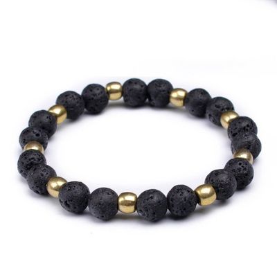 Black Volcano Lava Beaded Bracelet - Personality Woman Bracelet - Mother’s Day Gift - Beaded Gift - Fashion Volcanic bead bracelet