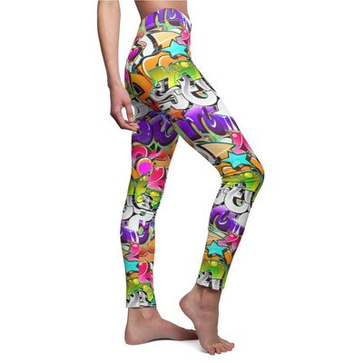 Graffiti Star Leggings Designer Fashion Girls Leggings Printed Leggings Workout Leggings Yoga Leggings Boho Leggings Festival Leggings $22.99 https://www.etsy.com/shop/LAFabriKDesigns?ref=ss profile