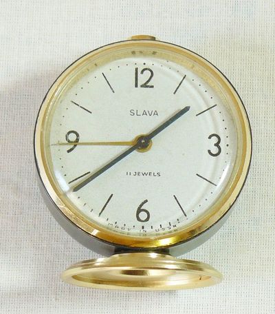 Vintage Russian Soviet USSR Slava Alarm Clock 11 Jewels Serviced Good Working. $16.00