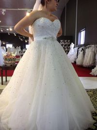 New Amazing 2016 Plus Size Wedding Dresses Sweetheart Beading A Line Sweep Train�€�