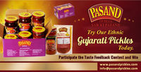 Try our ethnic gujarati pickles today, participate the taste feedback contest and WIN
http://pasandpickles.com/pickle feedback