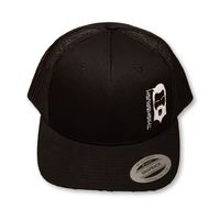 THIGHBRUSH® - Trucker Snapback Hat - Black on Black with White