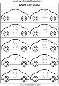Worksheets Amazing Worksheets amazingworksheets blogspot com juxtapost lots of worksheets for all themescars number tracing 1