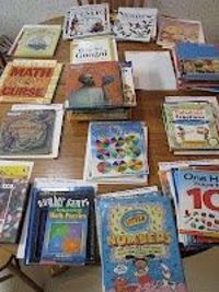 Lots and lots of children's story books dealing with math books. Bonus they are all categorized by topic