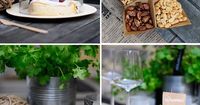Ok, so I know this is Asian...but I really like the idea of having fresh basil and parsely plants on the tables to bring greenery in. And it's different than just having flowers. Also, the family members who contribute to the event by making a dish ca...