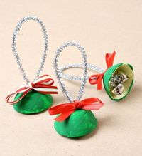 Egg Carton Bells Christmas Craft for Kids
