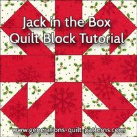 Make this Jack in the Box quilt block using either Connector Corners or paper piece it! Instructions (and free patterns) included for both techniques!