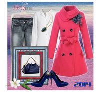 Winter fashion outfits---jeans pants,coat and bag from Tbderss
