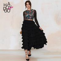 Must-have Elegant Vogue Tiered Skirt Frilled High Waisted Multi Layered Skirt - Bonny YZOZO Boutique Store