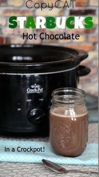 Crockpot hot chocolate made easy. It taste like Starbucks hot chocolate that you can make at home.