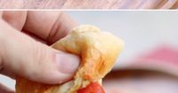 Crescent roll pizzas!! These would be super cute for a party!!!!