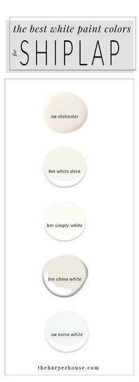 Sharing the 5 best white paint colors to paint shiplap. See if your favorite made the list!