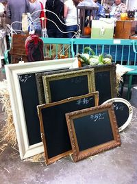 You can definitely buy frames of all sizes at Goodwill to create these framed chalkboards. Yep. Tell me something I don't know.