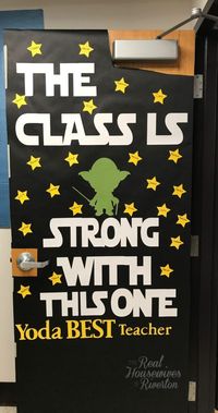 It's time to celebrate teachers everywhere and to show our support we created this Star Wars Teacher Appreciation door for one of our favorite teachers!