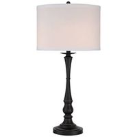 A classic candlestick silhouette comes alive in the deep Palladian bronze finish of this versatile three-light table lamp. Candlestick table lamp. Palladian bronze finish. Style # 6T376 at Lamps Plus.