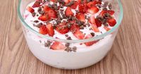 Chocolate Strawberry Dip is a delicious dip that contains chopped strawberries and chocolate bar pieces. This would be great for any party!