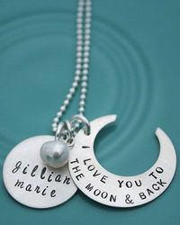 I had this made for myself about a year ago. Me and my 4 year old always say, "I love you to the moon, and back" I saw this and almost cried!