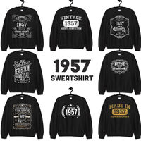 1957 Birthday Gift, Vintage Born in 1957 Sweatshirts for men women, 63rd Birthday, Made in 1957 Sweatshirt Custom Birthday 63 Year Old $19.99